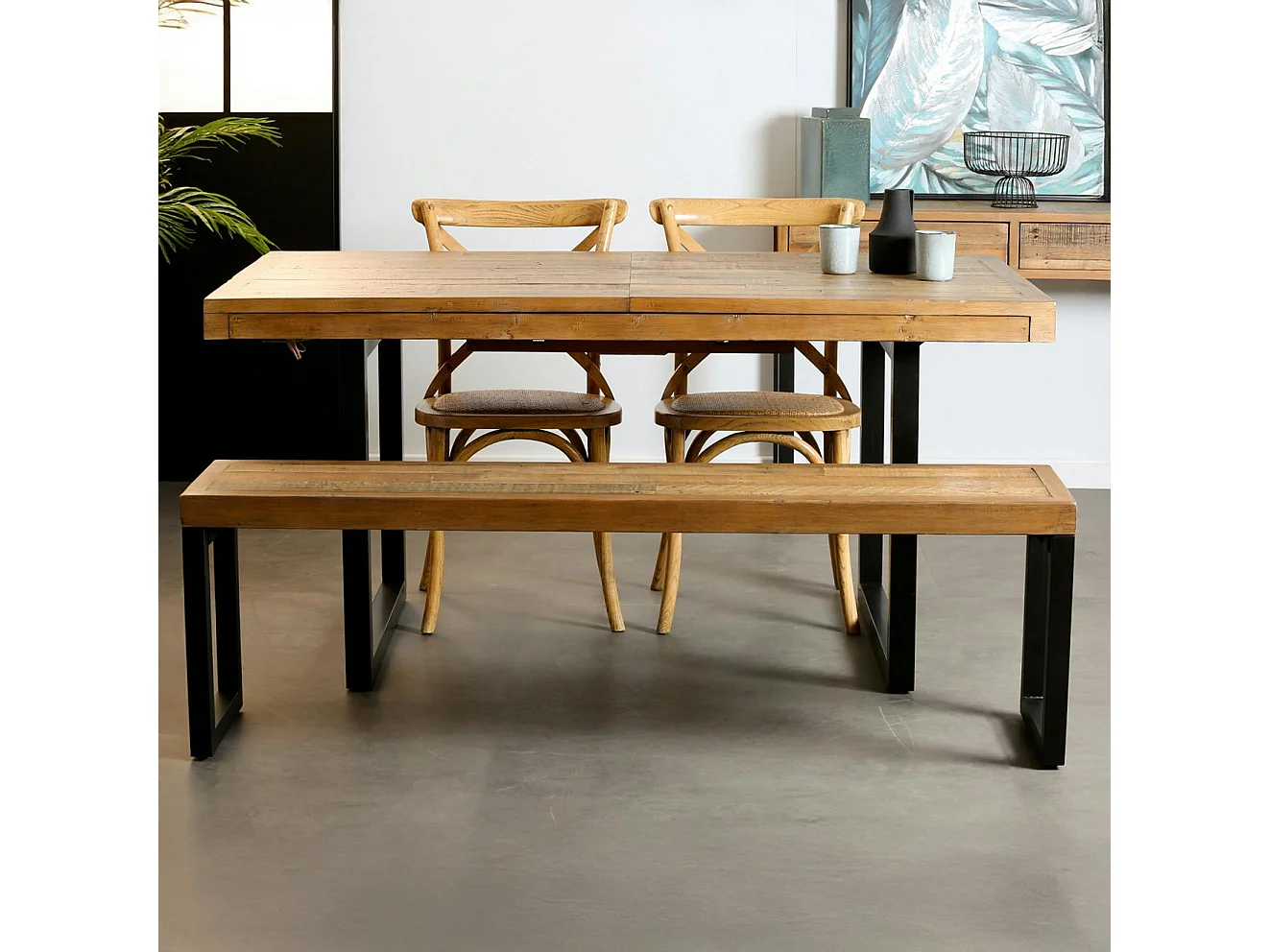 Banc bois recyclé 155cm BRISBANE