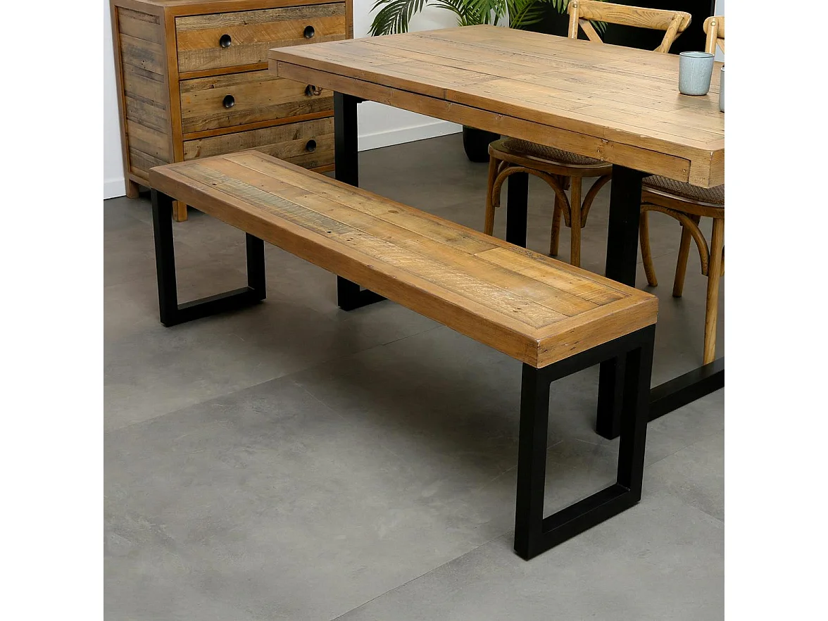 Banc bois recyclé 155cm BRISBANE