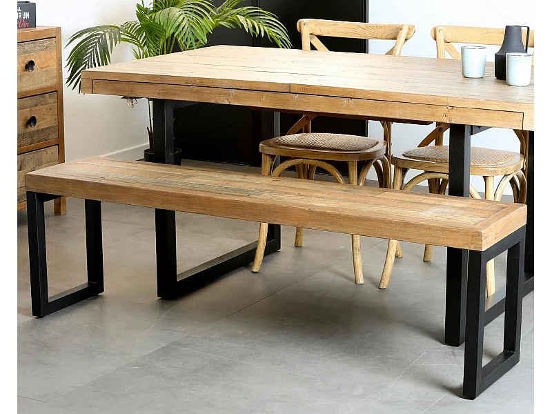 Banc bois recyclé 155cm BRISBANE