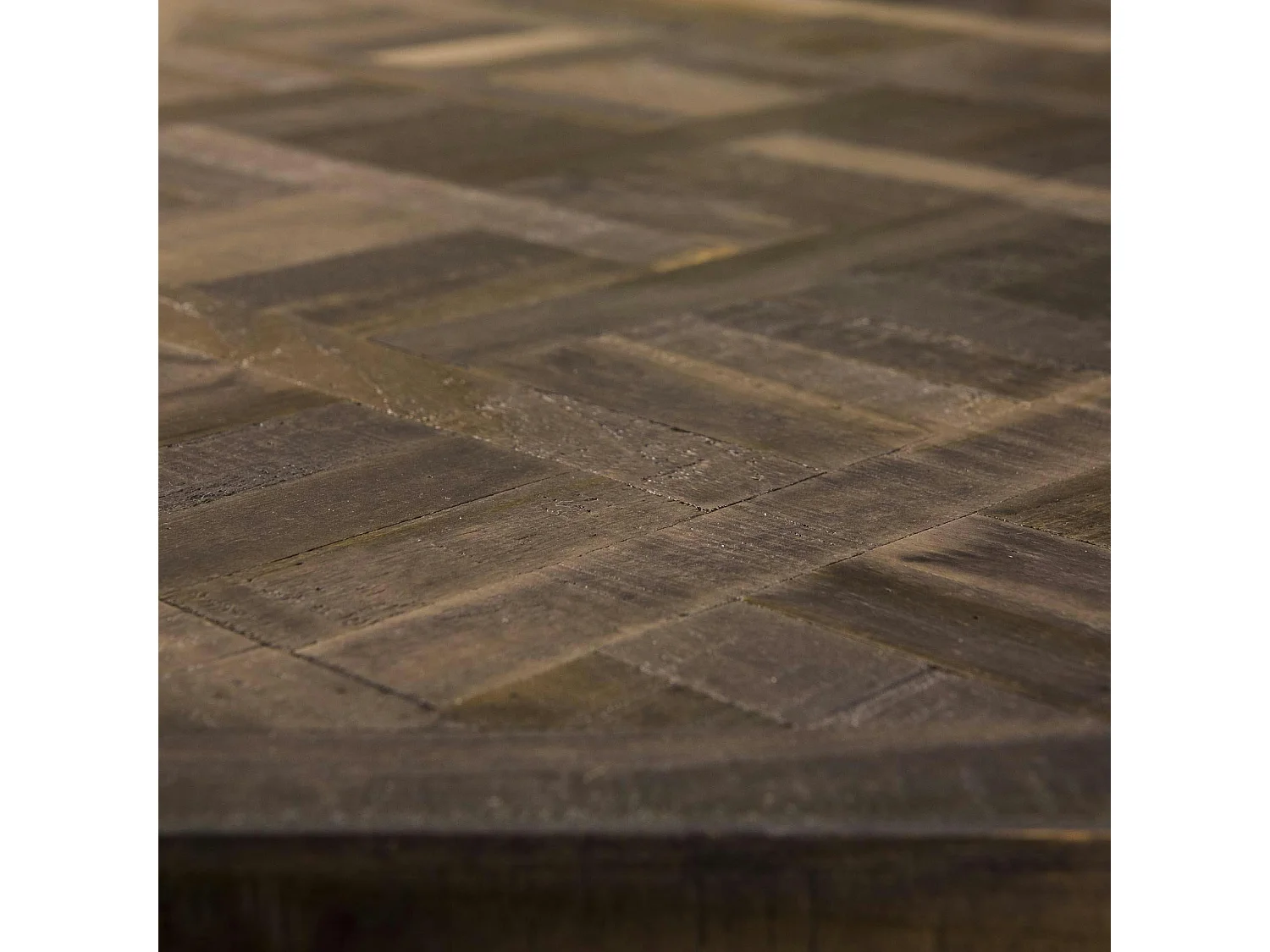 Banc de table en bois de teck brun motif croisé 170 cm AMBON