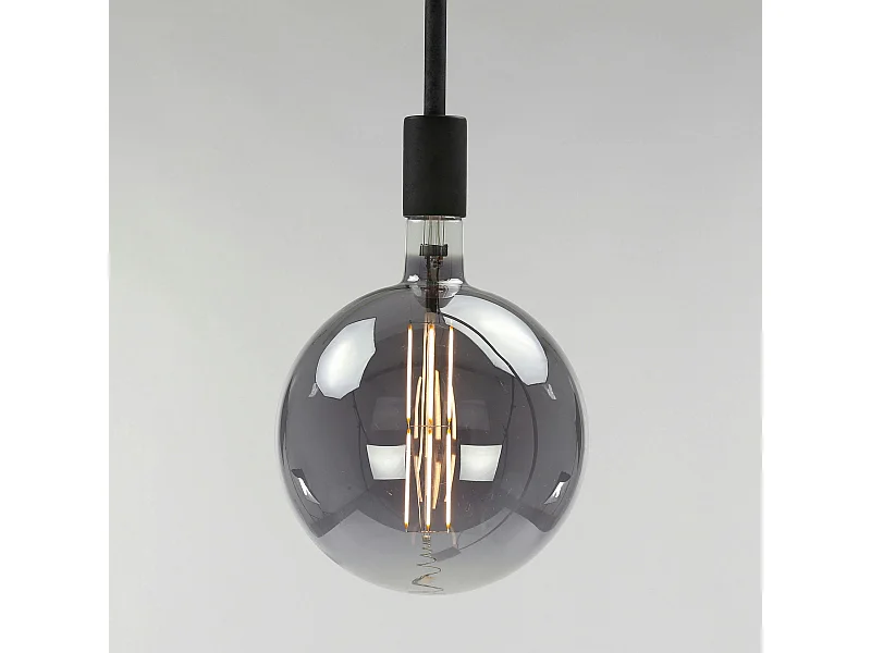 Ampoule globe 20 cm gris fumé LED filament (E27)