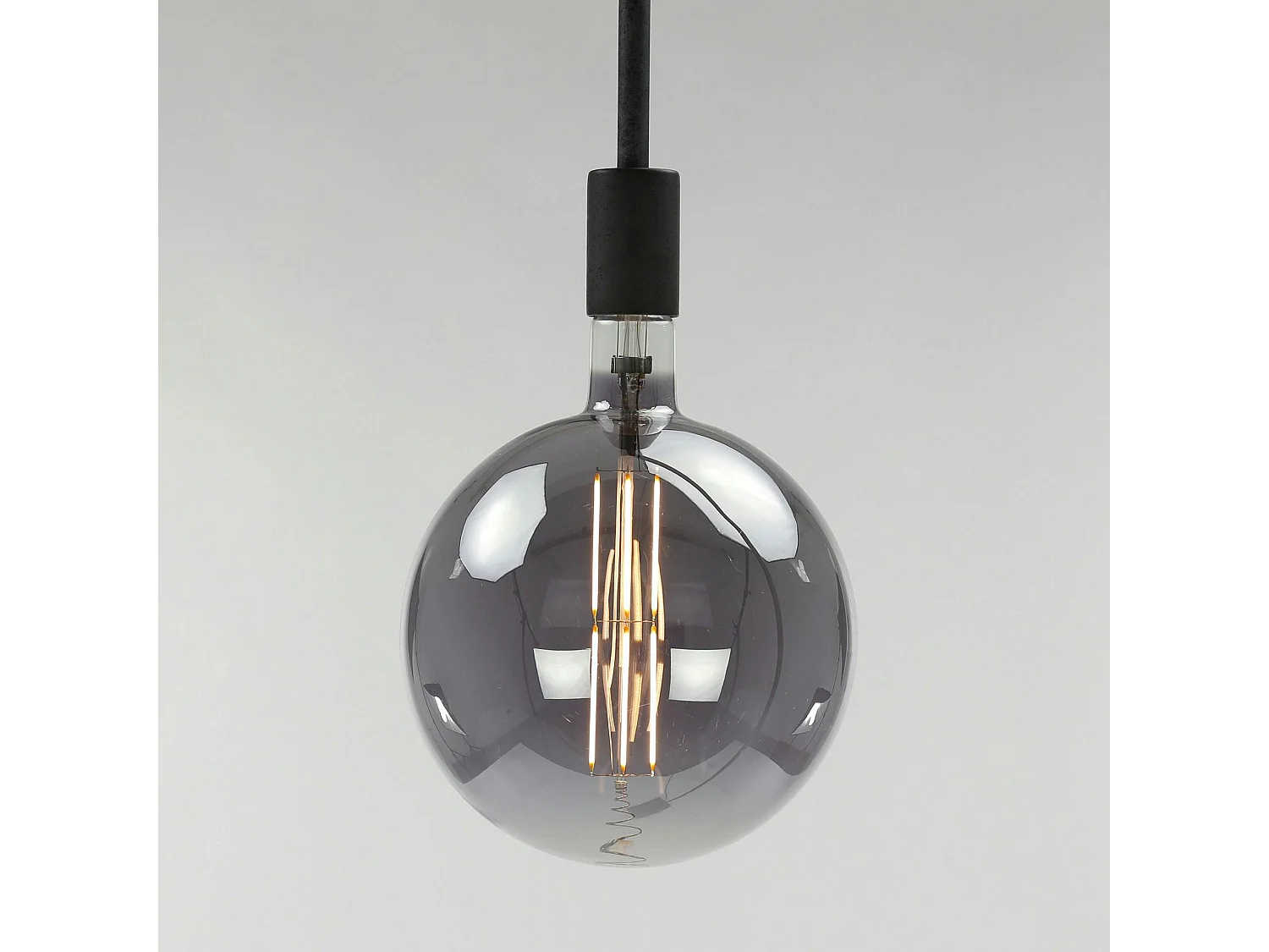 Ampoule globe 20 cm gris fumé LED filament (E27)