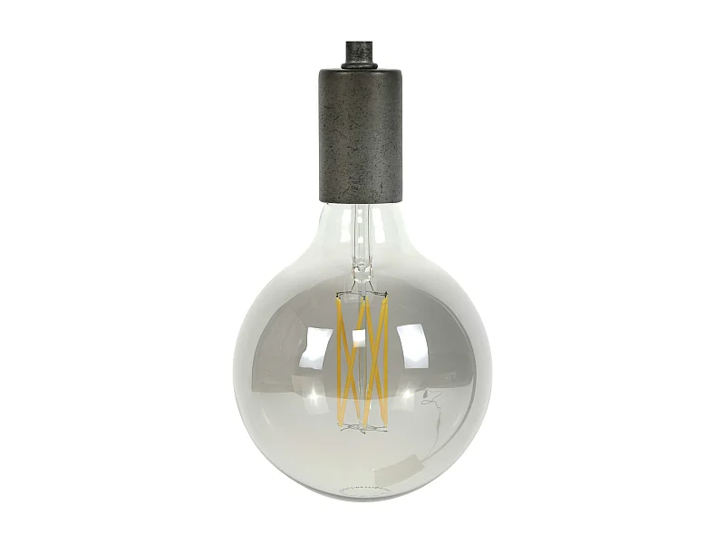 Ampoule globe 12,5 cm gris fumé LED filament (E27)