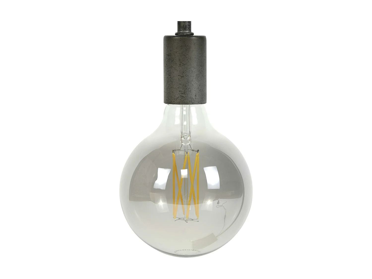 Ampoule globe 12,5 cm gris fumé LED filament (E27)