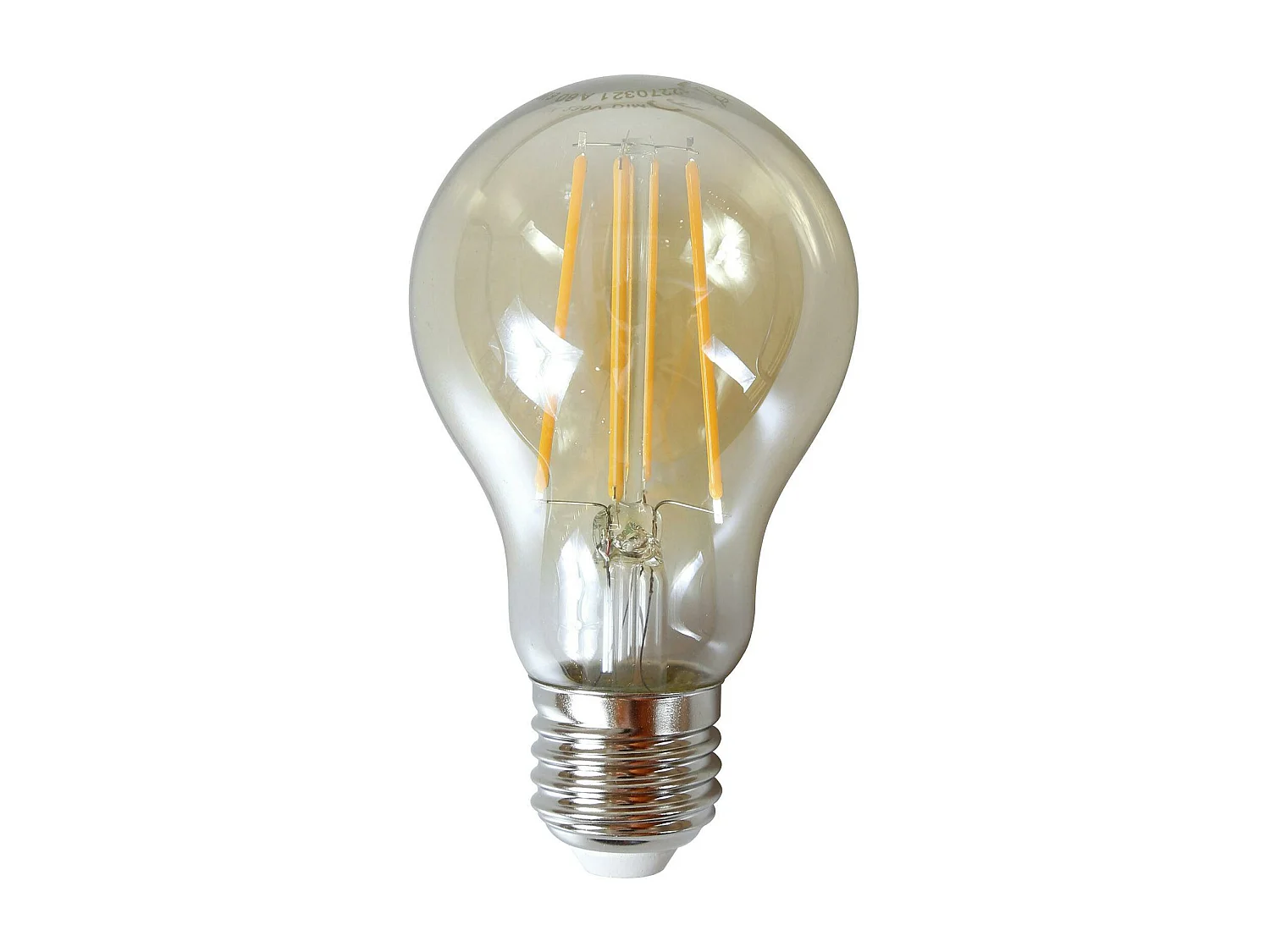 Ampoule poire ambrée LED filament lumière chaude (E27)