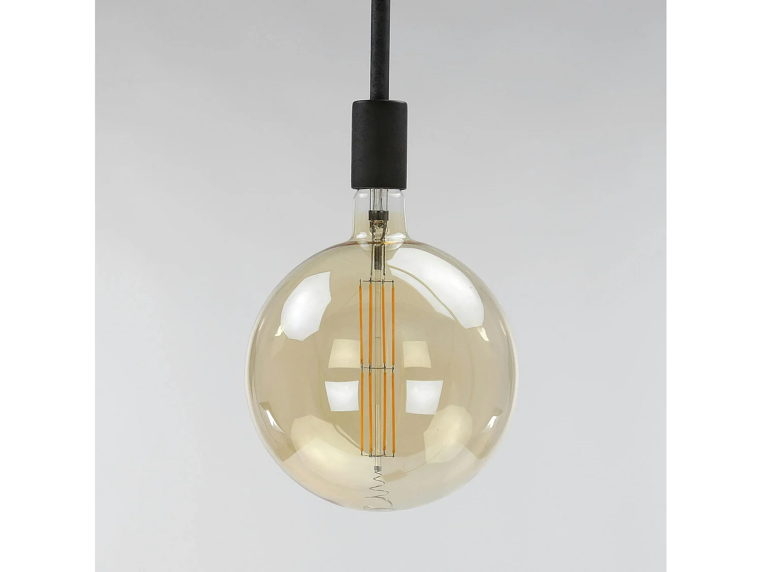 Ampoule globe 20 cm ambré LED filament lumière chaude (E27)