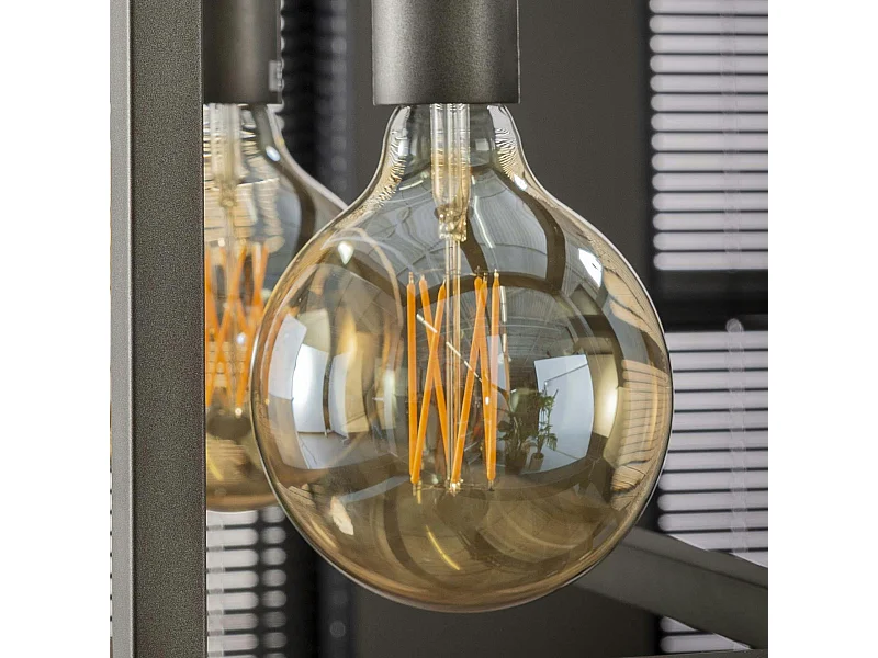 Ampoule globe 12,5 cm ambré LED filament lumière chaude (E27)