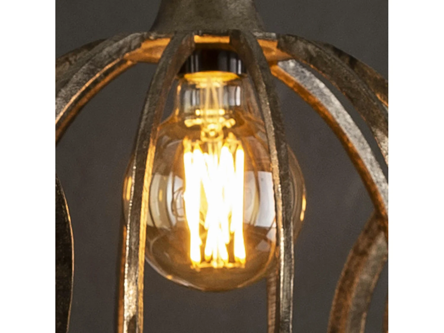 Ampoule globe 9,5 cm ambré LED filament lumière chaude (E27)