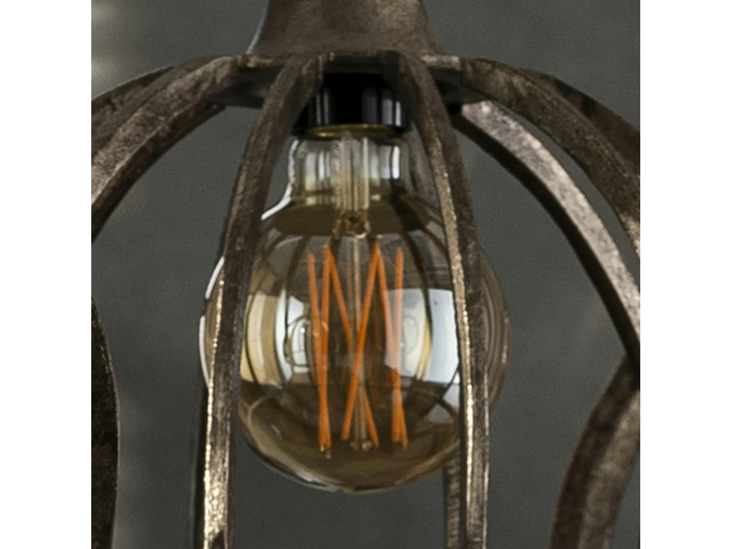 Ampoule globe 9,5 cm ambré LED filament lumière chaude (E27)