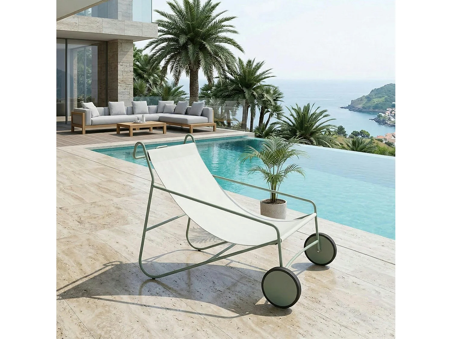 Chilienne design vert argile OSLO