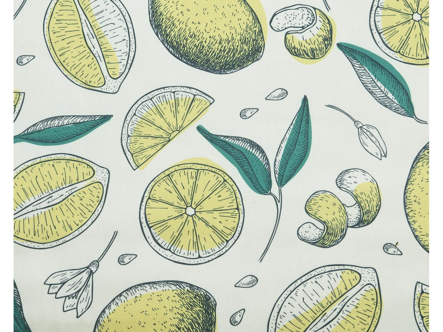 Coussin bain de soleil imprimé citrons