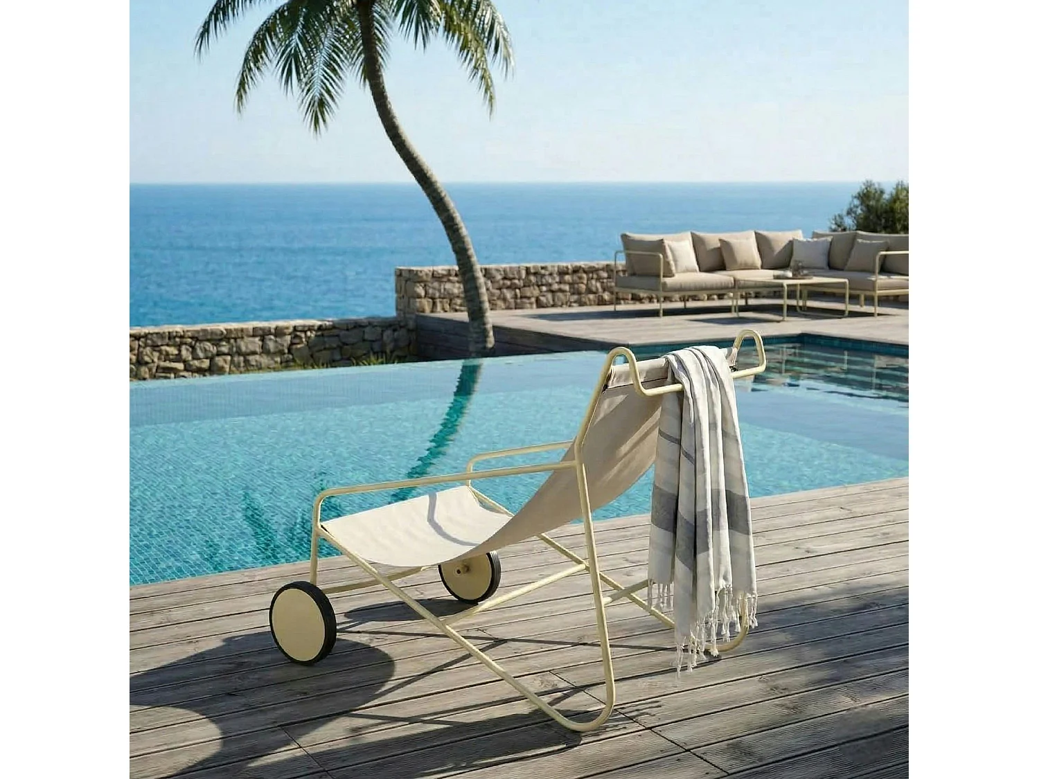 Chilienne design jaune tendre OSLO