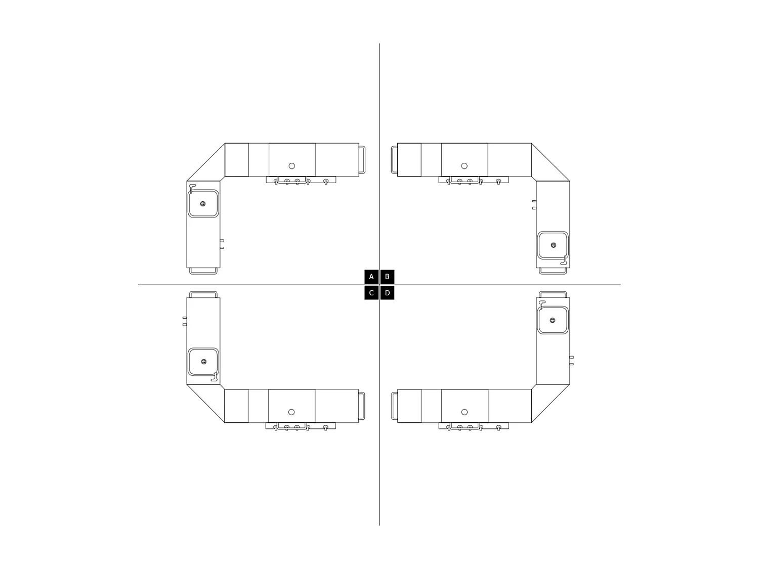 Barbecue. cuisine extérieure gaz - Rochefort - Barbecue 5 brûleurs avec évier. planche. ustensiles. plan de travail. et thermomètre