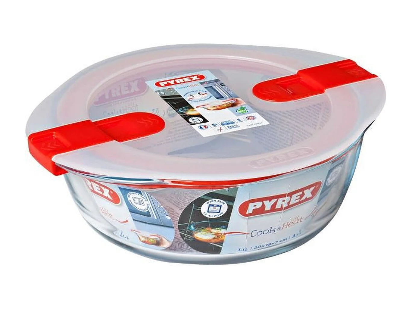 Plat rond + couvercle Cook & Heat 20 cm