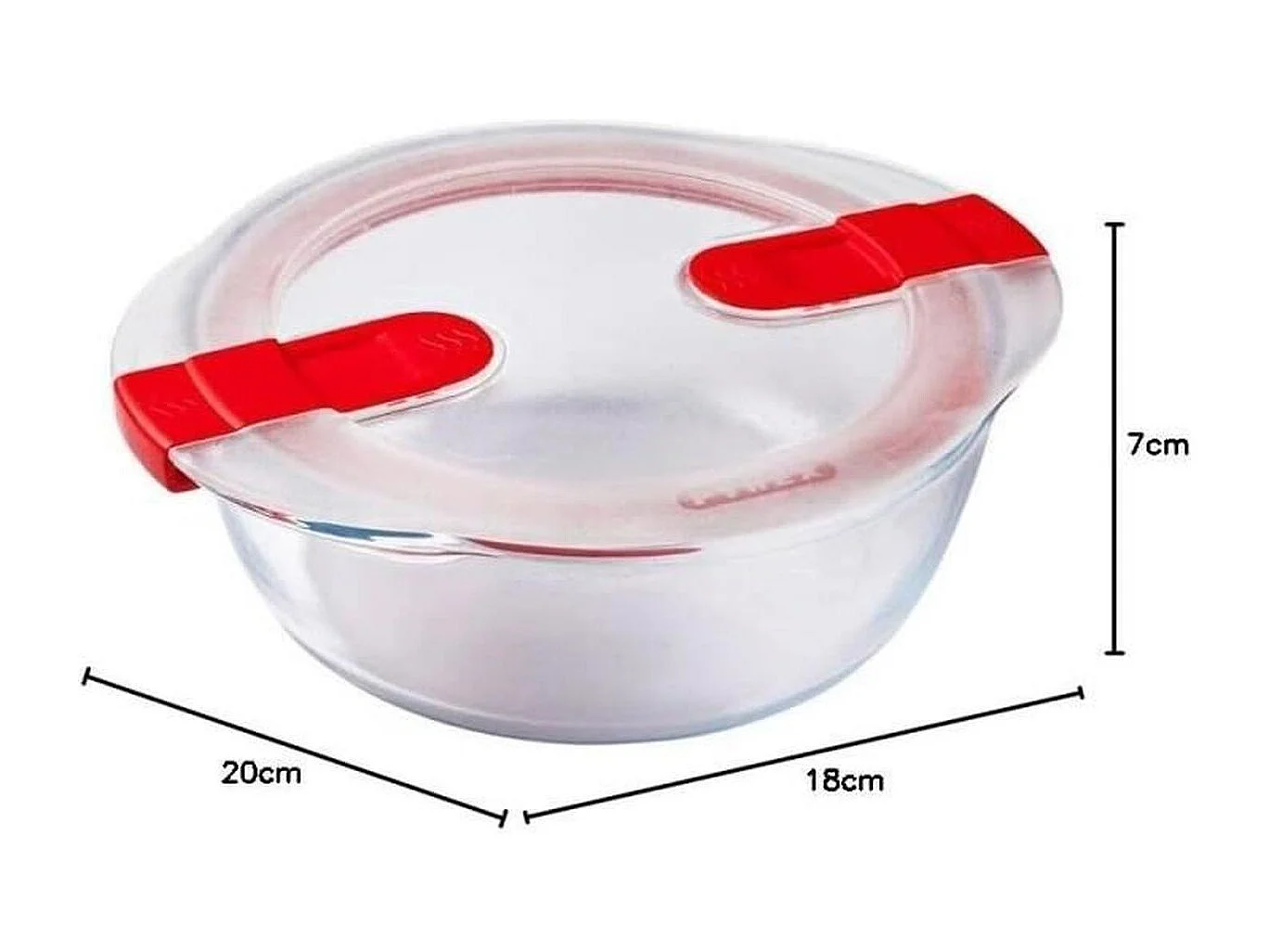 Plat rond + couvercle Cook & Heat 20 cm