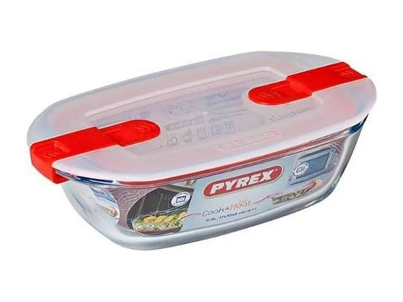 Plat rectangle + couvercle Cook & Heat 17 x 10 cm