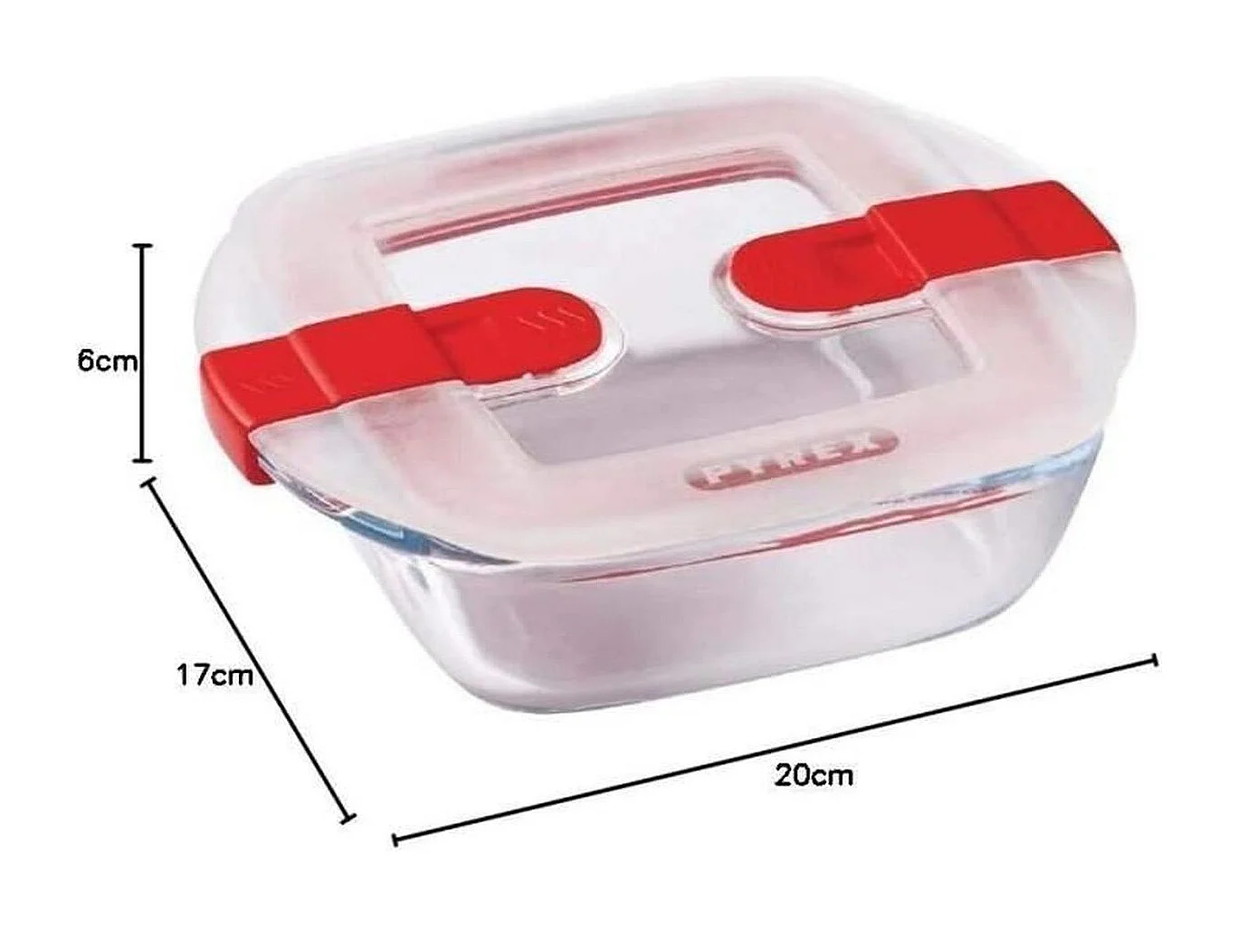 Plat carré + couvercle Cook & Heat 20 x 17 cm