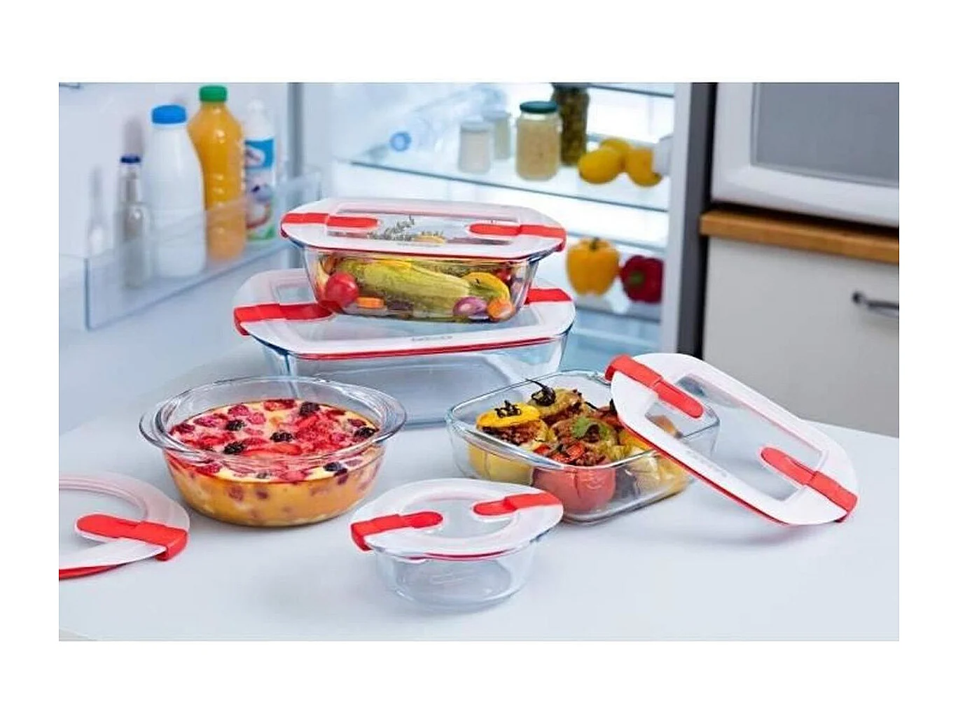 Plat rectangle + couvercle Cook & Heat 23 x 15 cm