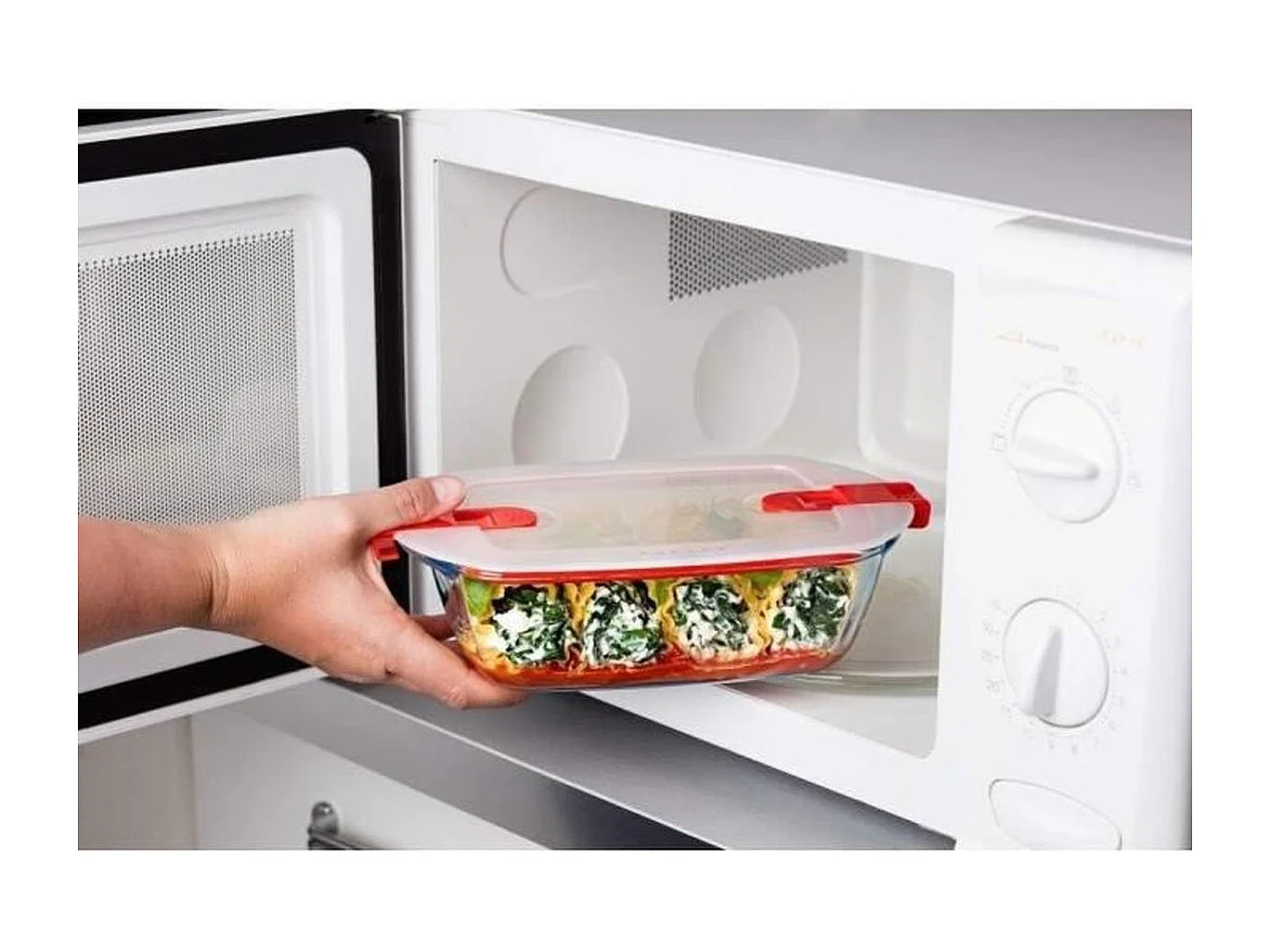 Plat rectangle + couvercle Cook & Heat 23 x 15 cm