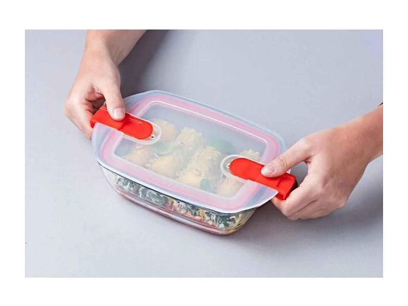 Plat rectangle + couvercle Cook & Heat 23 x 15 cm