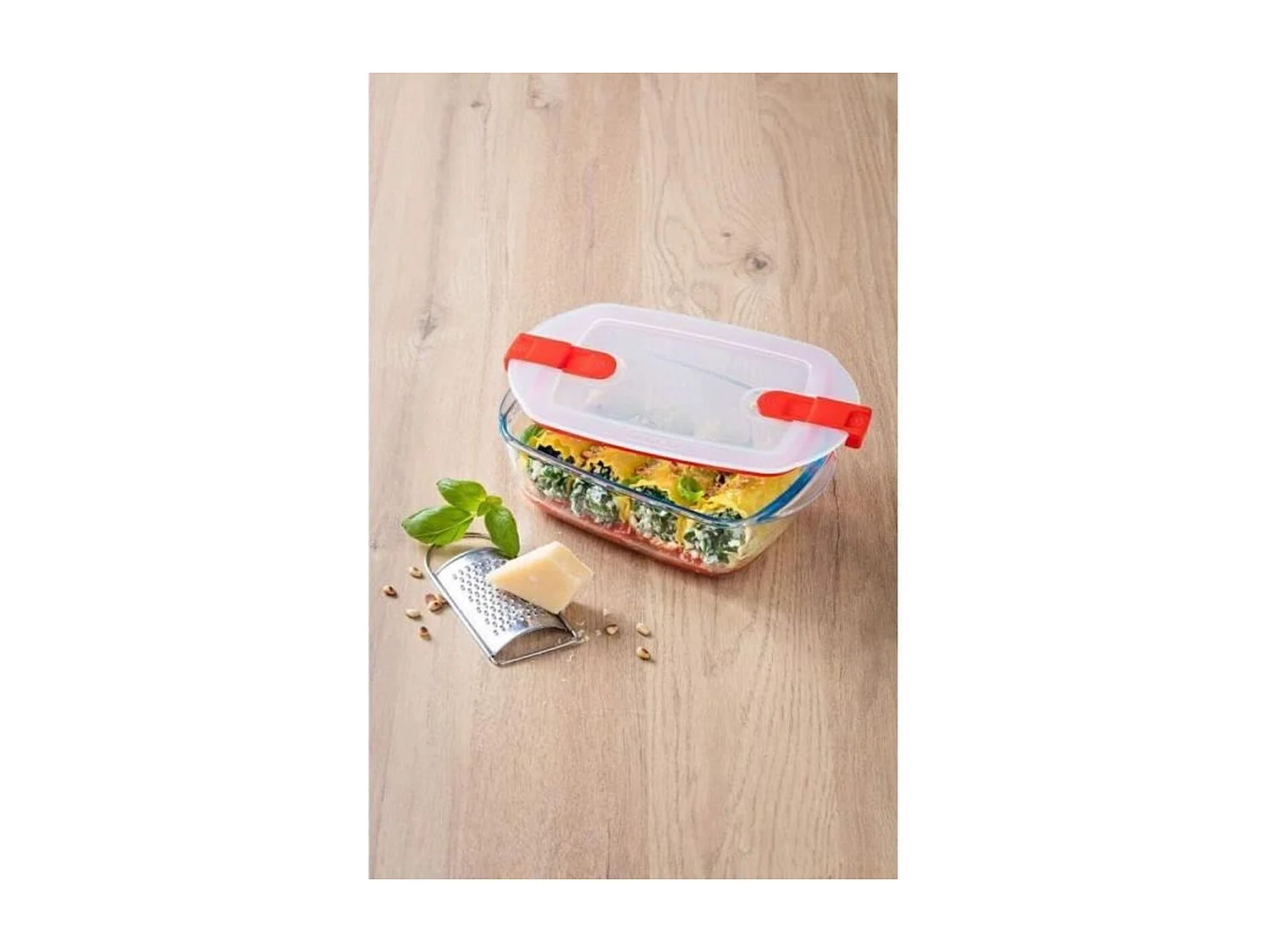 Plat rectangle + couvercle Cook & Heat 23 x 15 cm