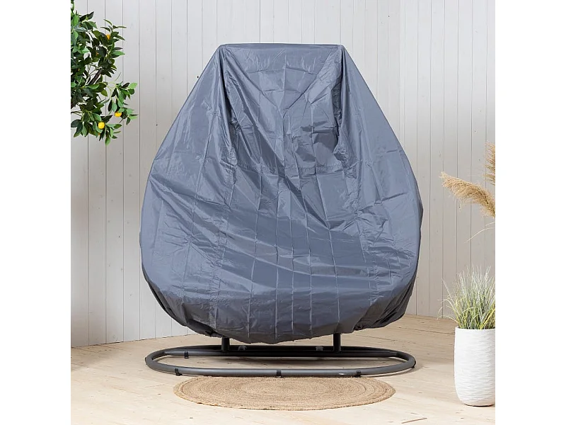 Housse grise pour fauteuil suspendu 2 places