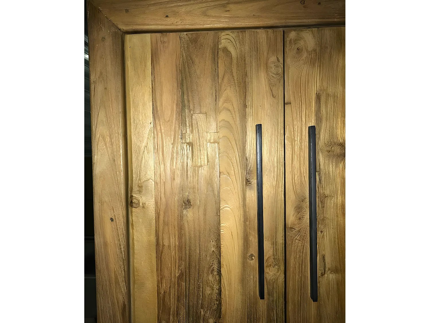 Colonne de rangement en teck recyclé naturel KERALA