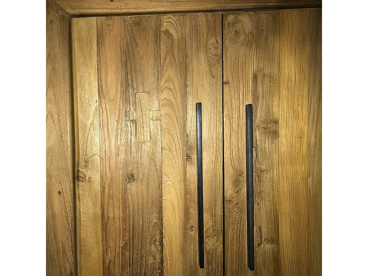 Colonne de rangement en teck recyclé naturel KERALA