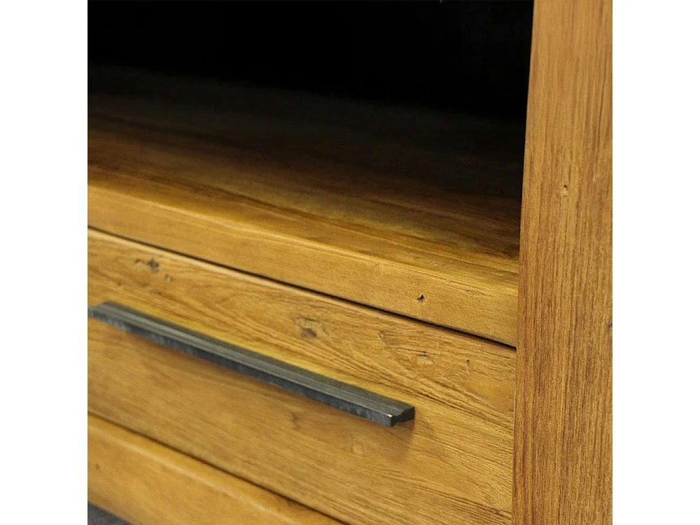 Colonne de rangement en teck recyclé naturel KERALA