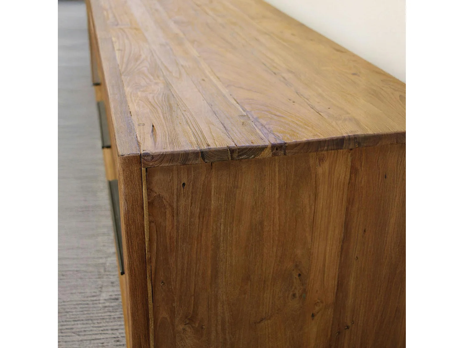 Colonne de rangement en teck recyclé naturel KERALA