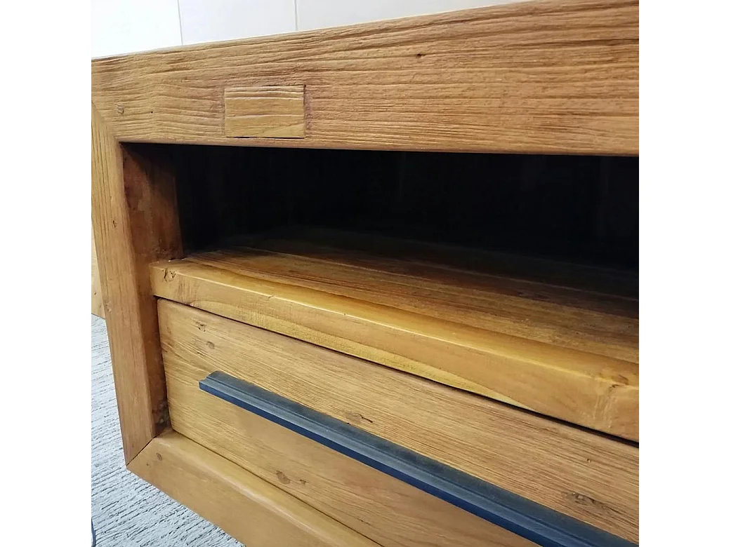 Colonne de rangement en teck recyclé naturel KERALA