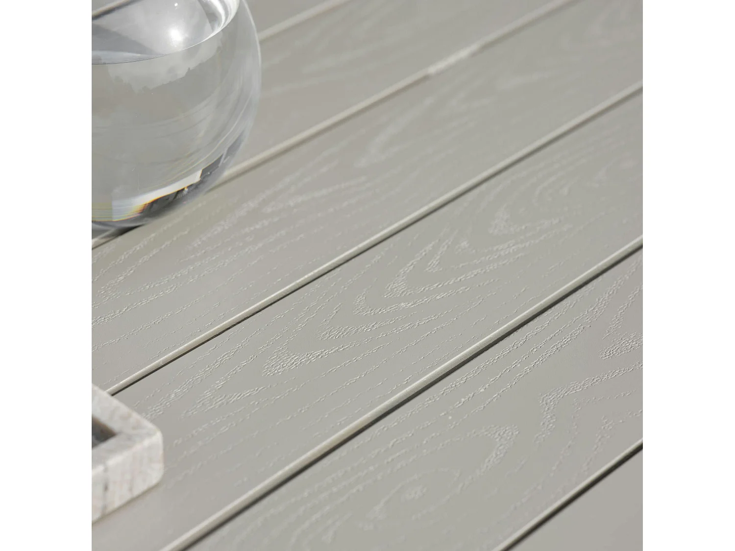 Table de jardin en aluminium finition gris sable 140 cm STOCKHOLM