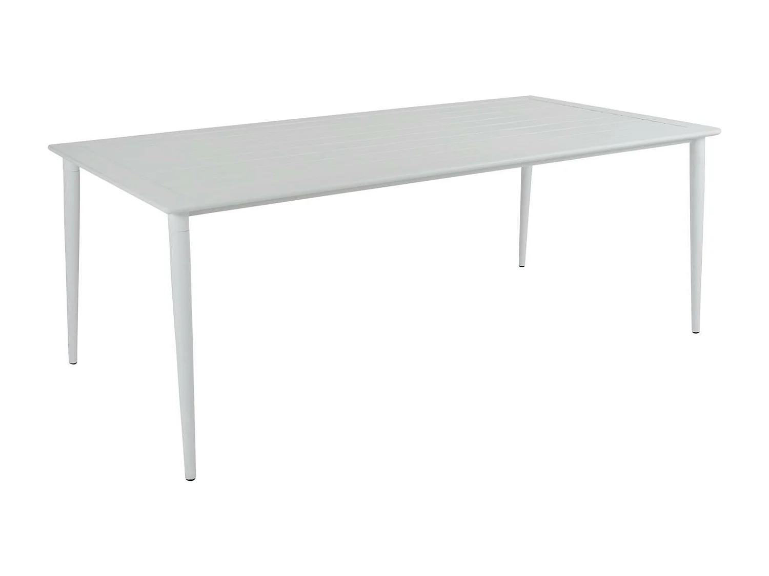 Table de jardin en aluminium finition blanc 200 cm STOCKHOLM
