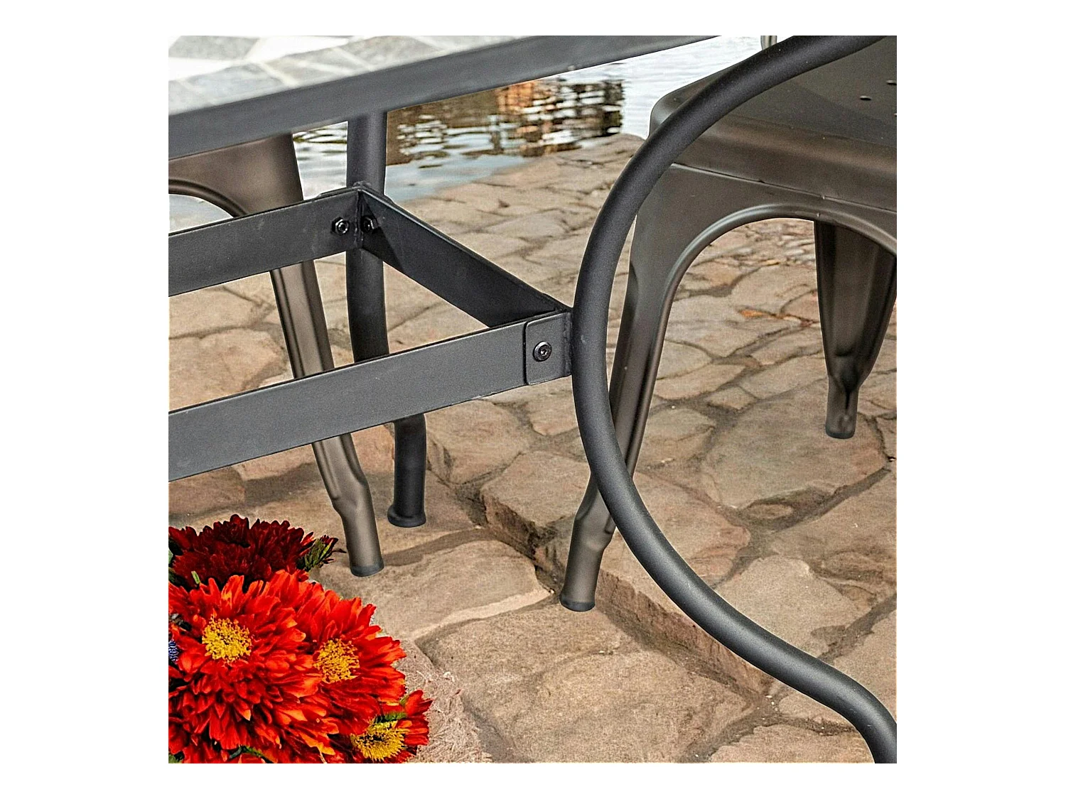 Table de véranda en mosaïque 160 cm GRENADE