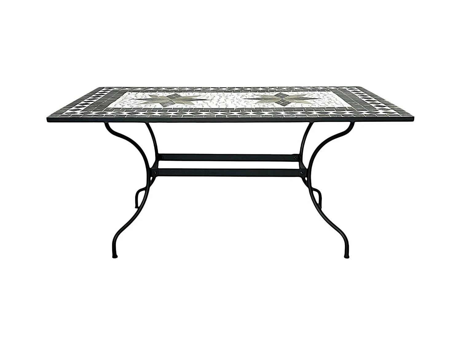 Table de véranda en mosaïque 160 cm GRENADE