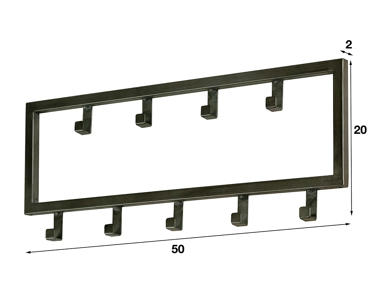 Portemanteau mural industriel métal MM