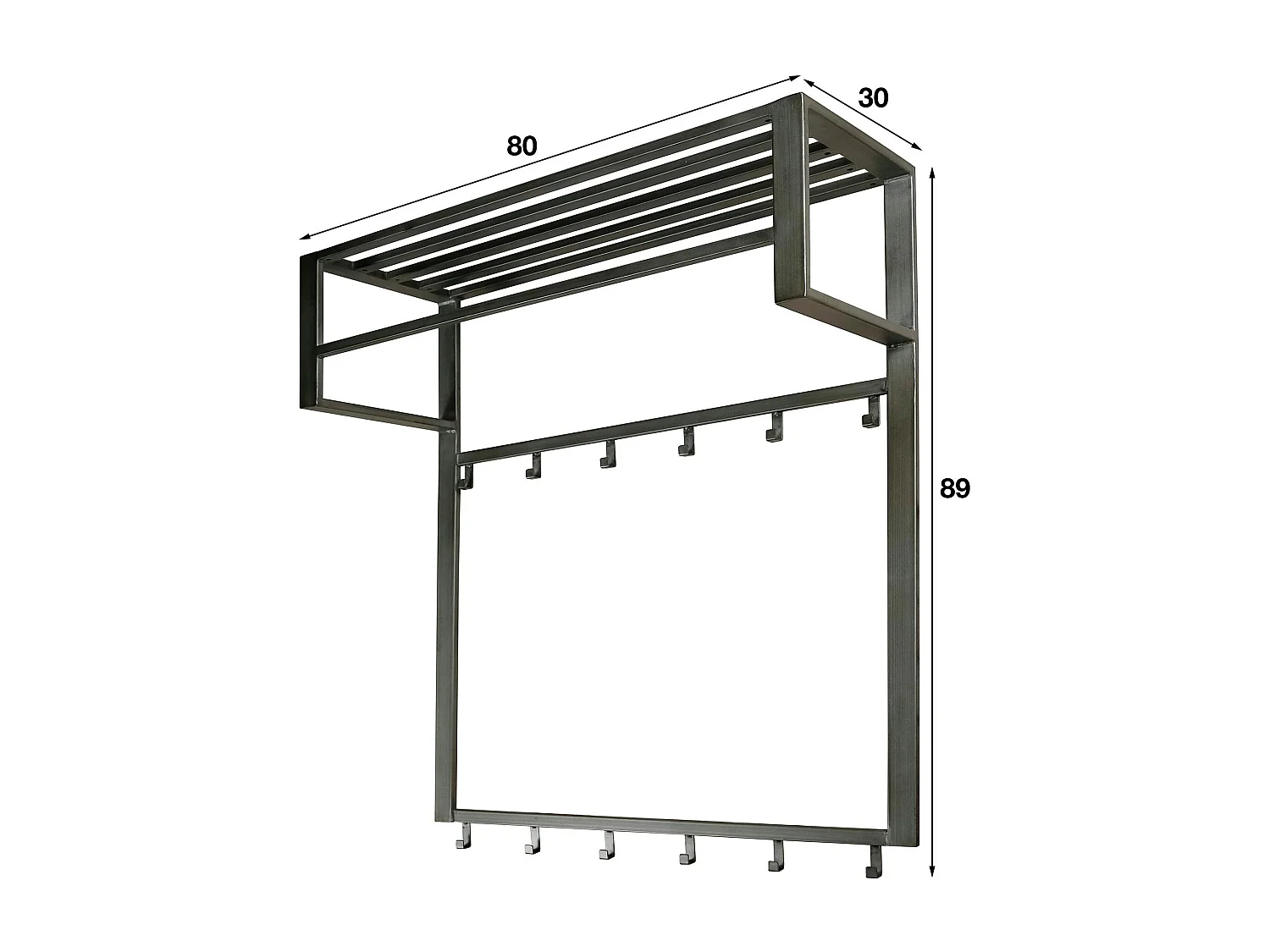 Portemanteau mural industriel métal GM