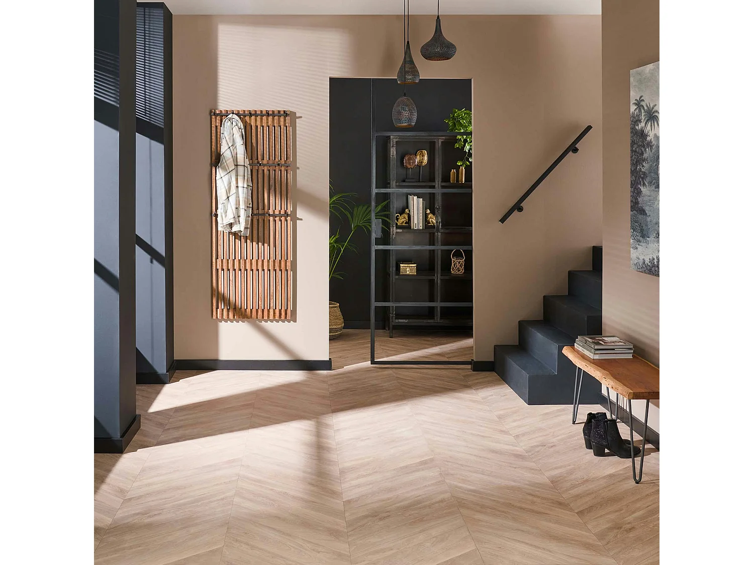 Portemanteau en bois de manguier ajouré 14 crochets DELHI