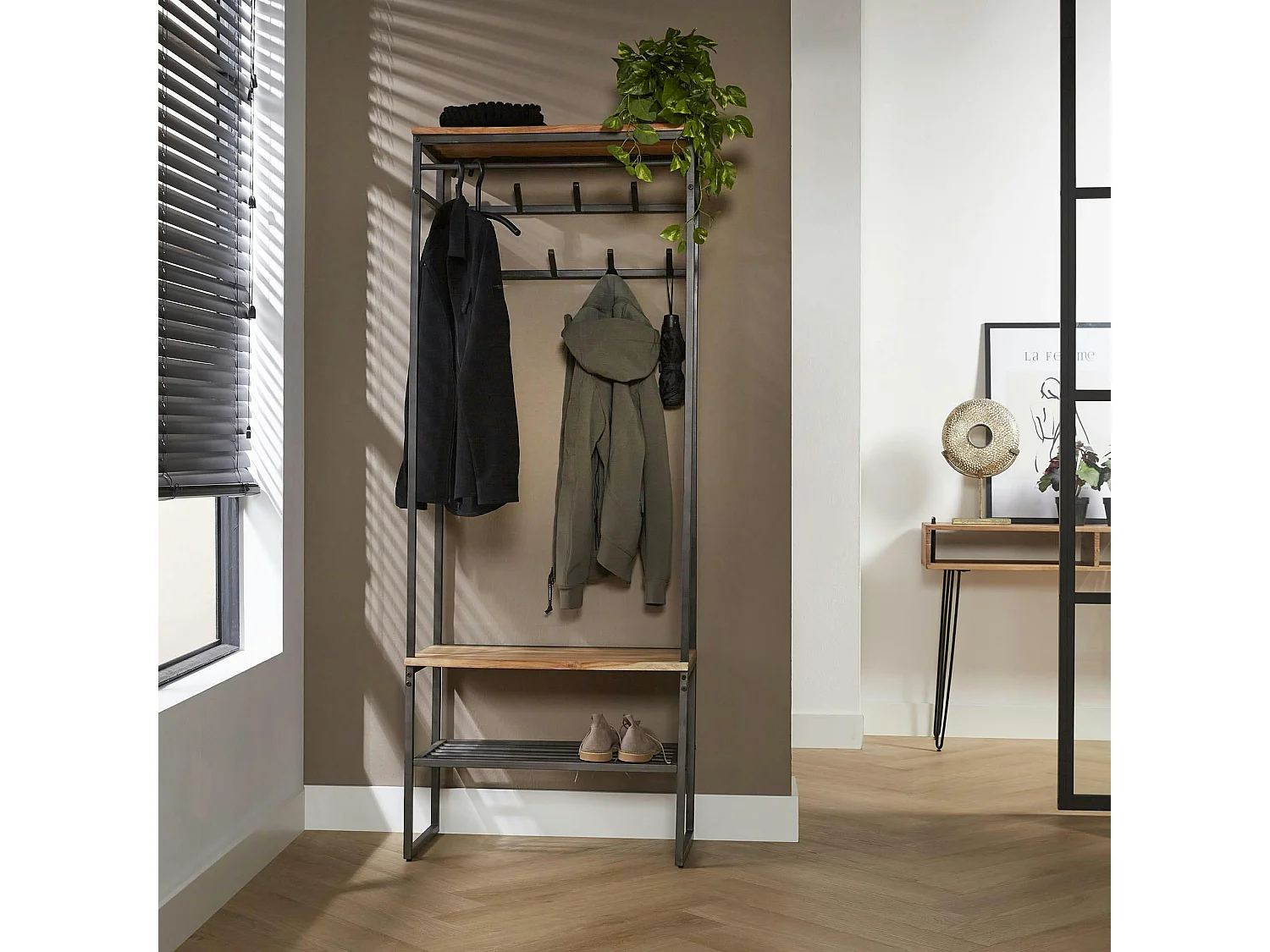 Meuble d'entrée en bois d'acacia MELBOURNE