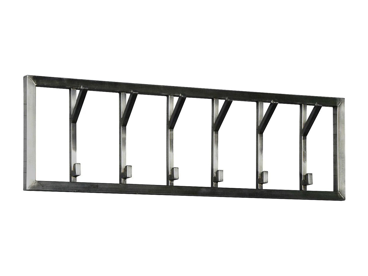 Portemanteau mural industriel 6 double crochets