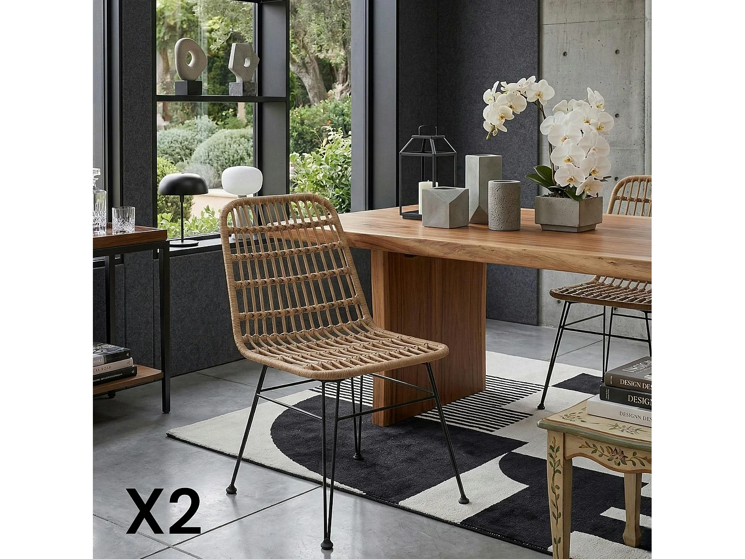 Chaise en rotin synthétique (lot de 2) GRENADE