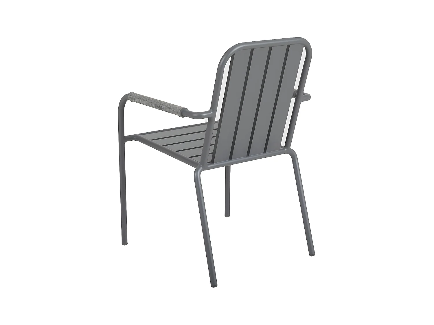 Chaise de jardin en aluminium gris ardoise (lot de 2) OSLO