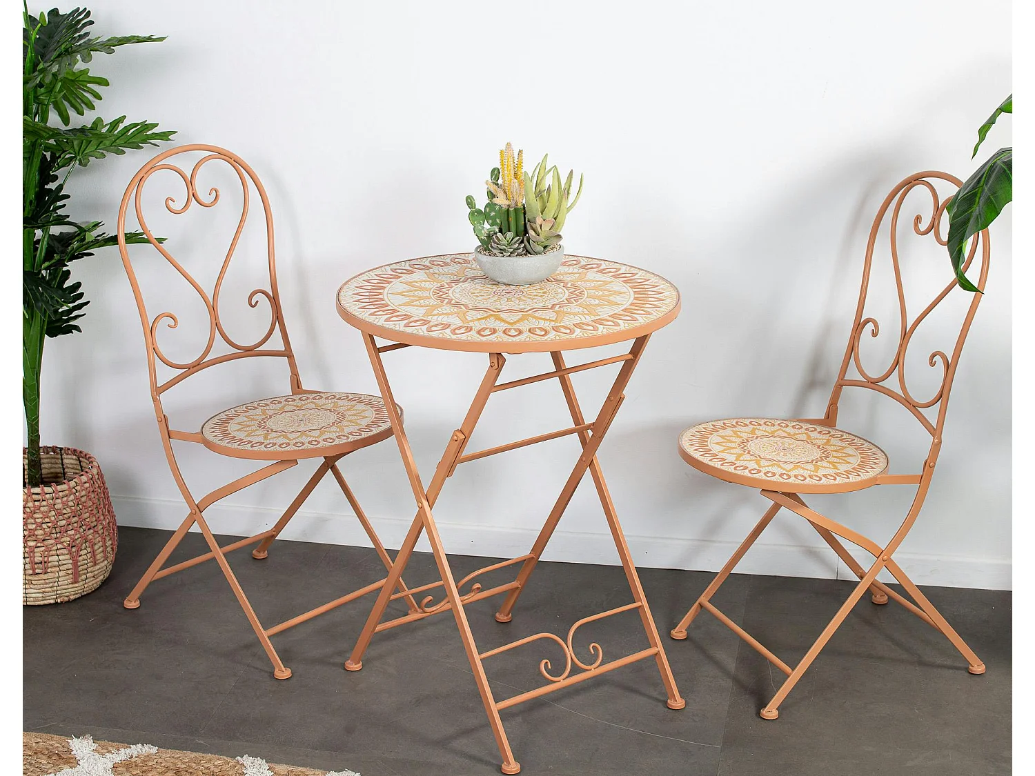 Chaise de balcon motif soleil (lot de 2) GRENADE