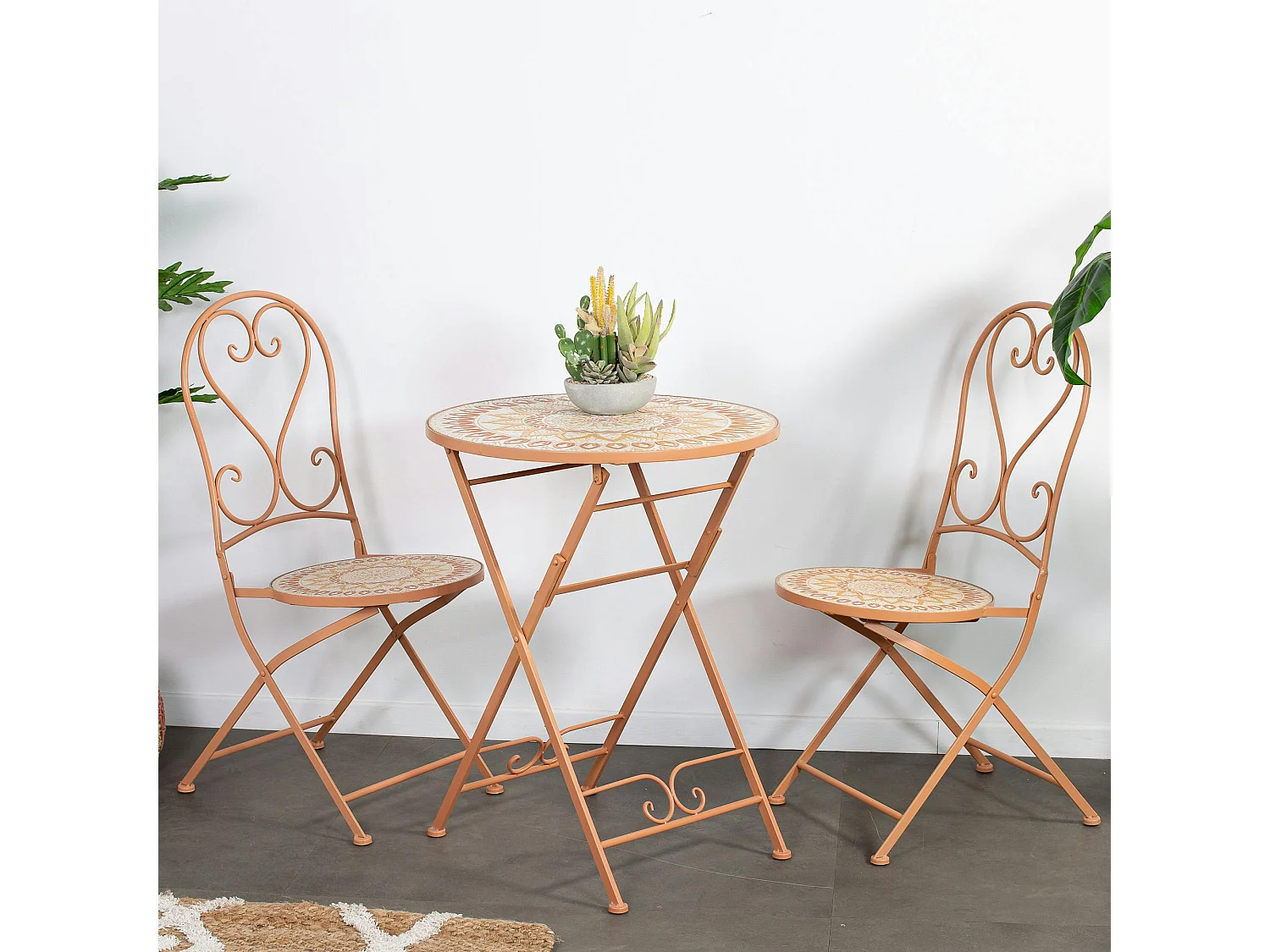 Chaise de balcon motif soleil (lot de 2) GRENADE