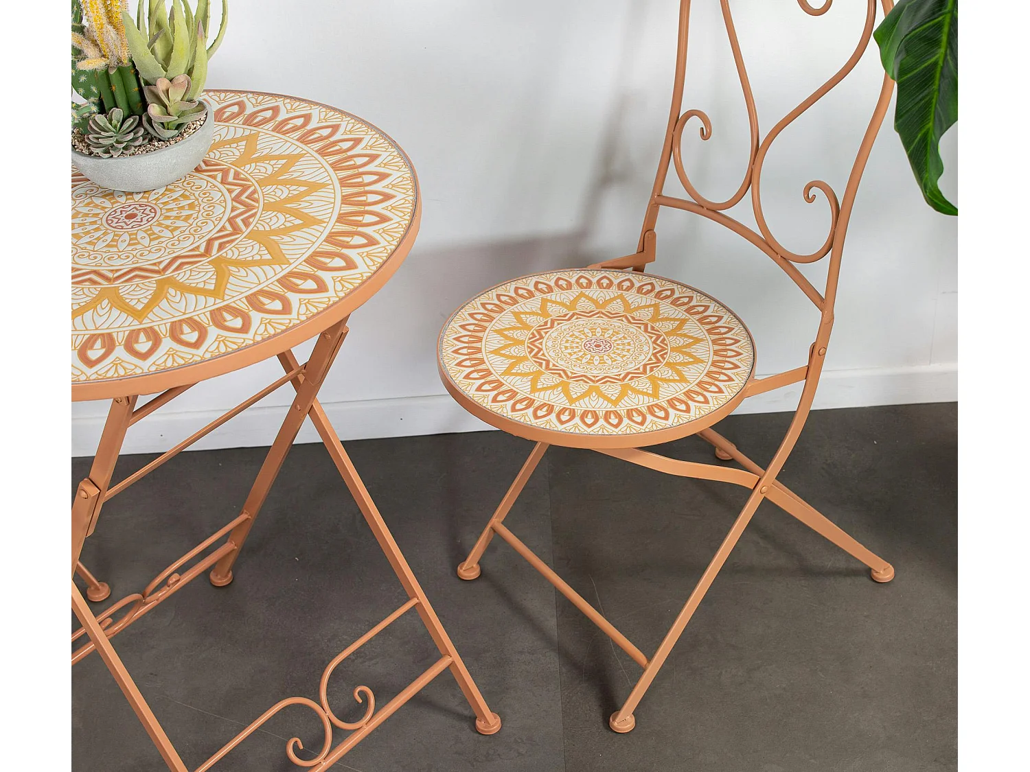 Chaise de balcon motif soleil (lot de 2) GRENADE