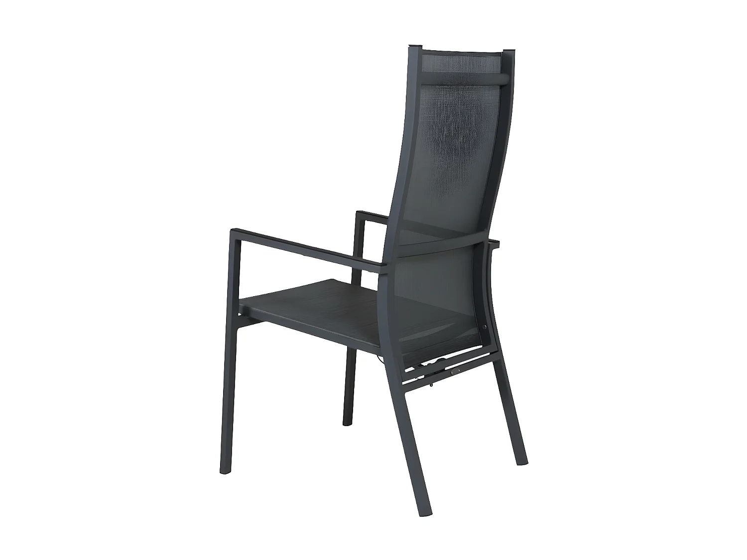 Fauteuil de jardin en aluminium avec dossier réglable gris anthracite (lot de 2) OSLO