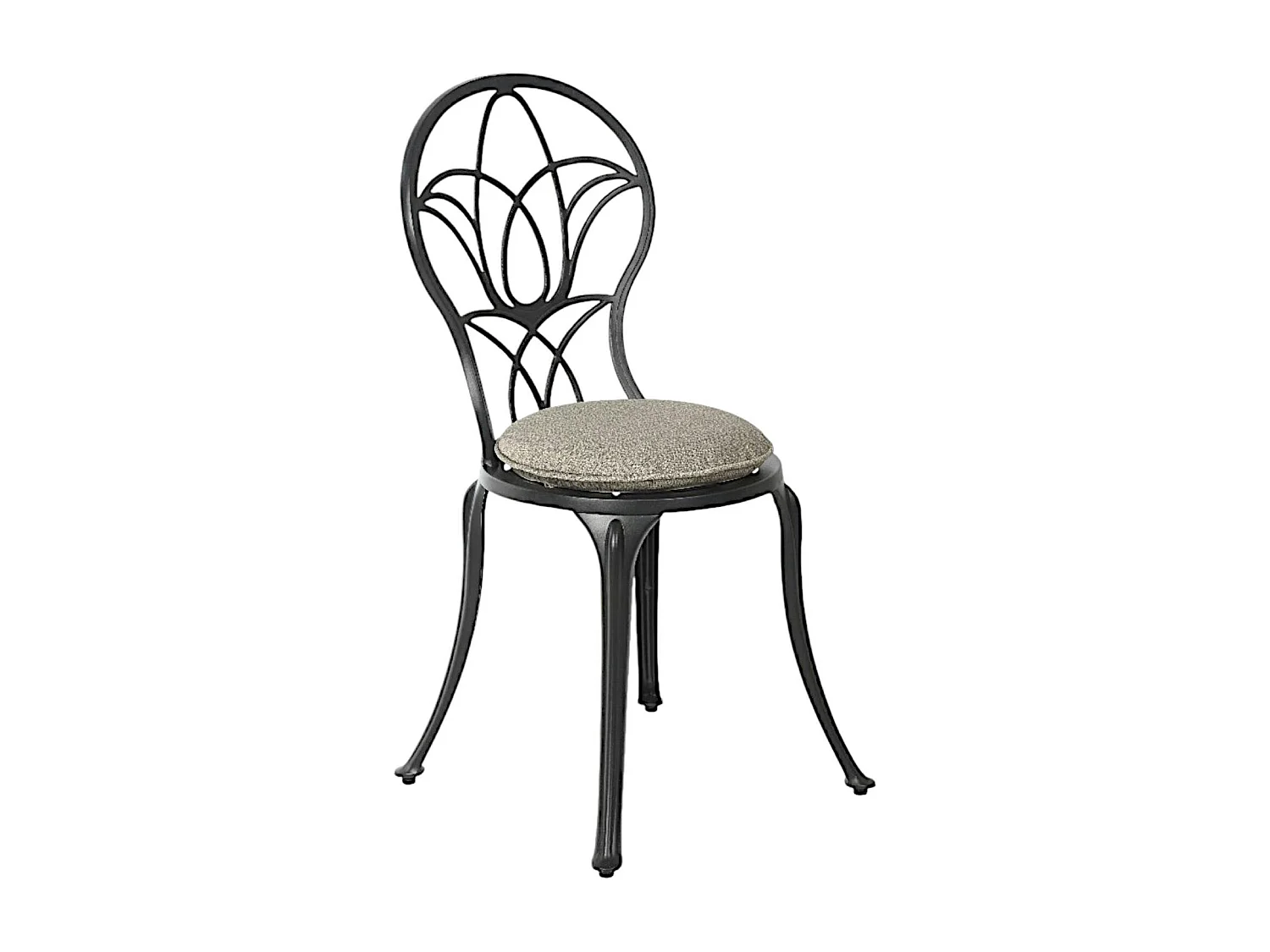 Chaise de jardin bistrot gris foncé