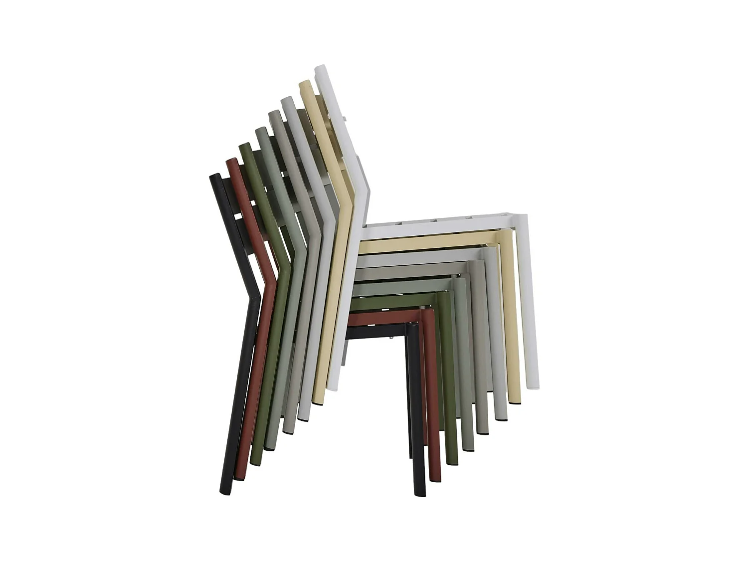 Chaise de jardin en aluminium gris ardoise (lot de 2) STOCKHOLM