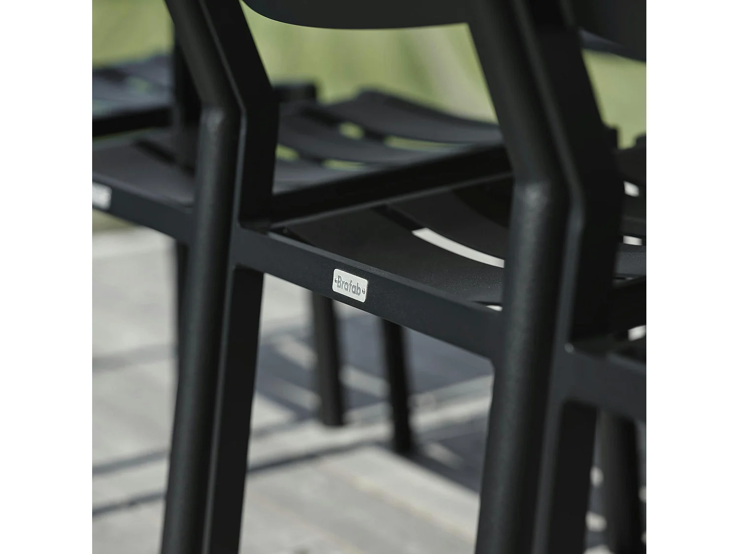 Chaise de jardin en aluminium gris ardoise (lot de 2) STOCKHOLM