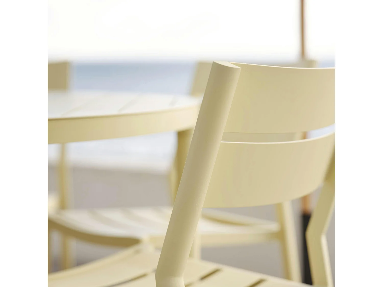 Chaise de jardin en aluminium jaune tendre (lot de 2) STOCKHOLM